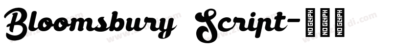 Bloomsbury Script字体转换
